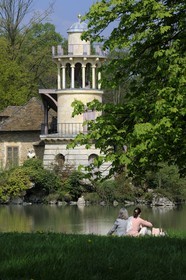 France, Yvelines (78), château de Versailles, classé Patrimoine Mondial de l'UNESCO, le domaine de Marie-Antoinette, le Hameau de la Reine, la tour de Marlborough