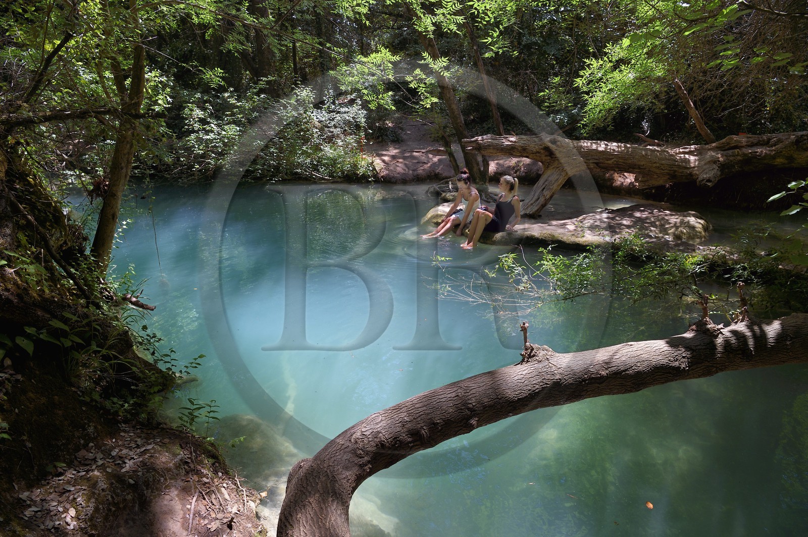 France, Var (83), Provence Verte, parc naturel régional du Verdon, cascade de Sillans, rivière de la Bresque