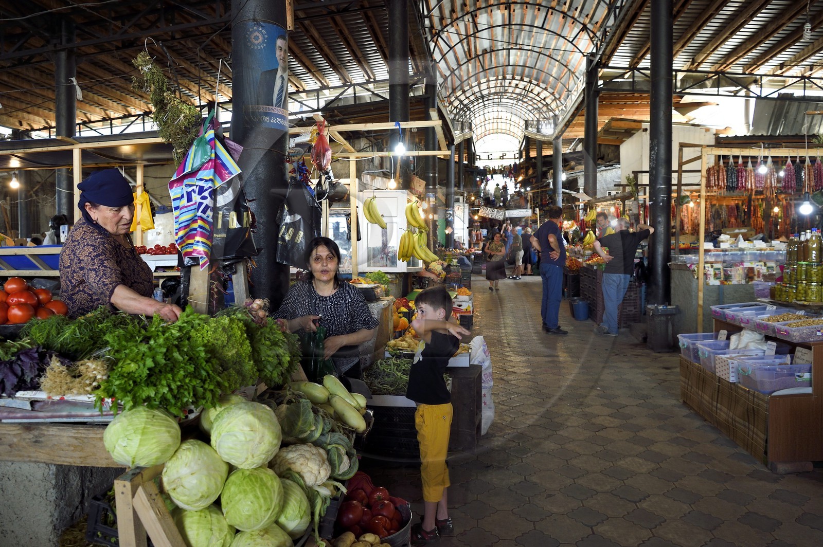 Géorgie, Kakheti, Telavi, le marché couvert