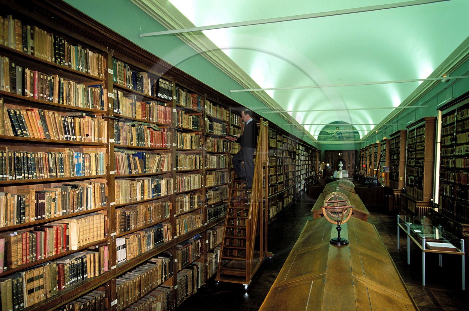 France, Sarthe (72), La Flèche, bibliothèque du Prytanée national
