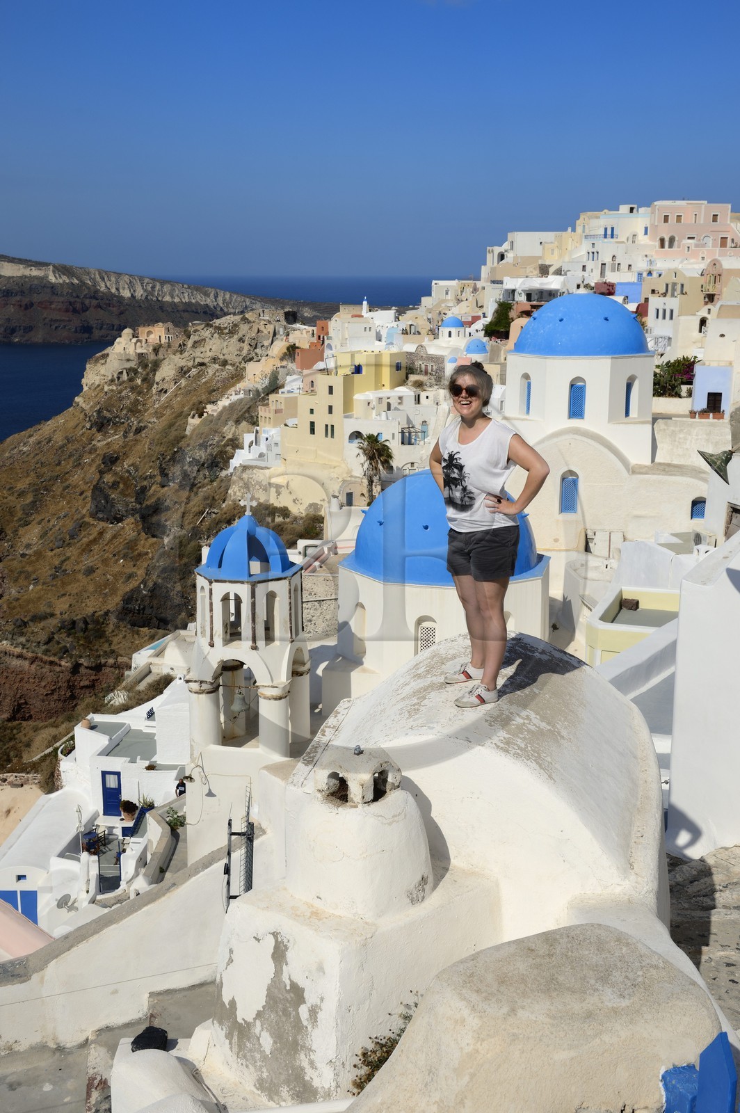 Grèce, Les Cyclades, mer Égée, île de Santorin (Thira ou Théra),