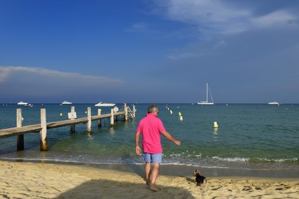 France, Var (83), Presqu'Ile de Saint-Tropez, Ramatuelle, plage de Pampelonne