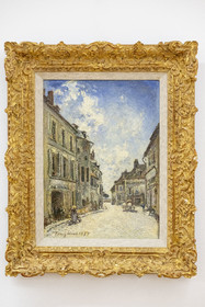 France, Nièvre (58), Nevers, musée de la Faïence et des Beaux-Arts, la rue Saint Genest à Nevers (XIXe siècle) par Johan-Barthold Jongkind