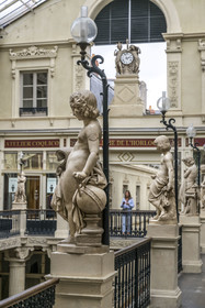 France, Loire-Atlantique (44), Nantes, quartier de Graslin, passage Pommeray, galerie marchande de 1843 conçue par les architectes Jean-Baptiste Buron et Hippolyte Durand Gasselin