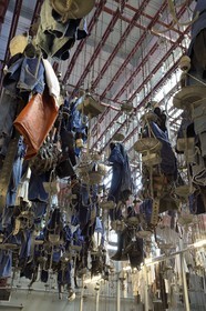 France, Moselle (57), Petite-Rosselle, le musée du carreau Wendel, batiment des mineurs, le vestiaire aussi appelé salle des pendus