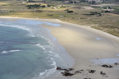 France, Finistère (29), plage de Saint Guénolé (vue aérienne)