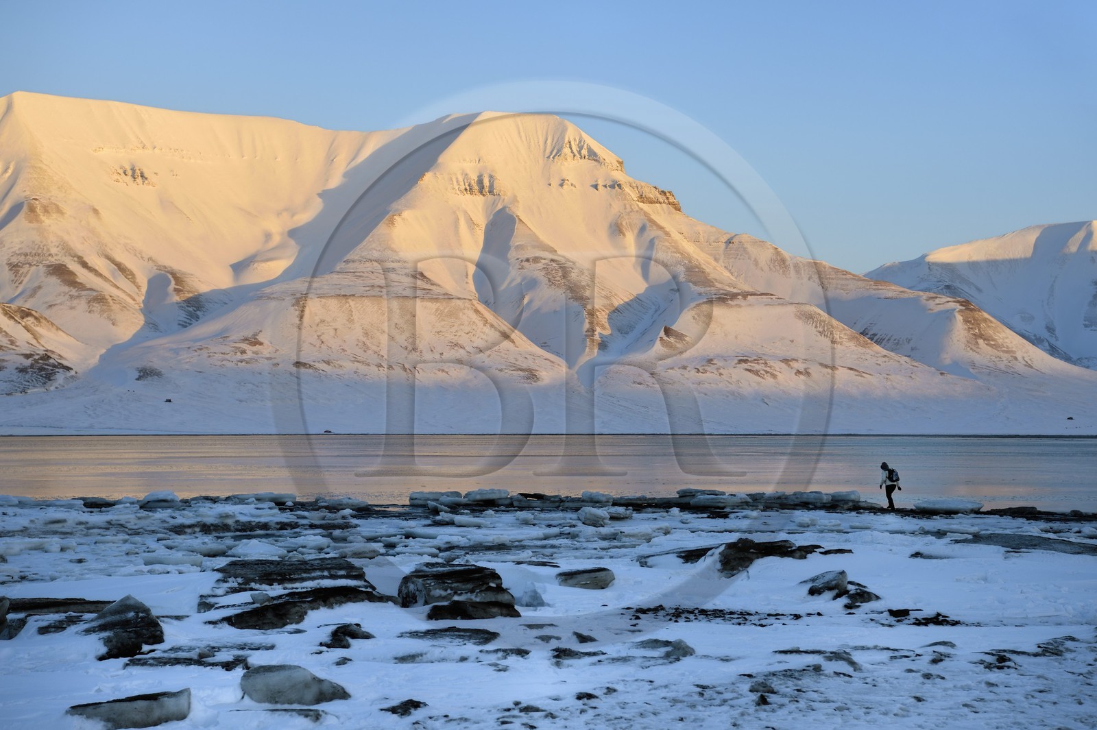 Norvège, Svalbard, Spitzberg, Longyearbyen, Adventfjorden