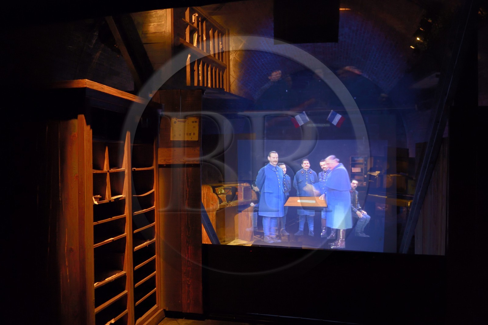 France, Meuse (55), Verdun, la Citadelle Souterraine, poste de commandement souterrain durant la première guerre mondiale où vivaient plus de dix mille hommes