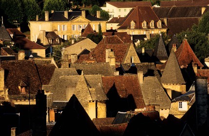France, Dordogne (24), les toits de Sarlat-la-Canéda