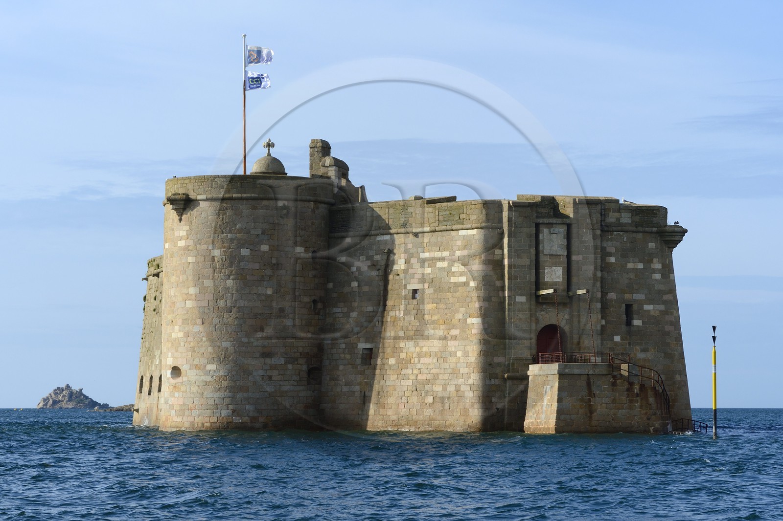 France, Finistère (29), baie de Morlaix, Carantec, le château du Taureau construit par Vauban au XVIIe siècle
