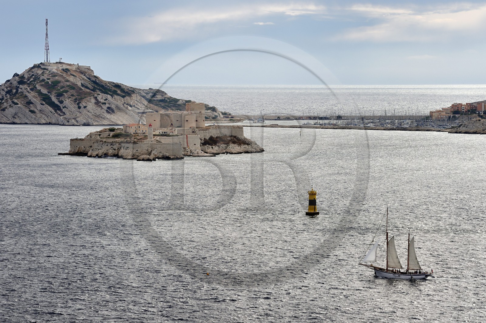 France, Bouches-du-Rhône (13), Marseille, Parc National des Calanques, Archipel des Iles du Frioul, le Chateau d'If