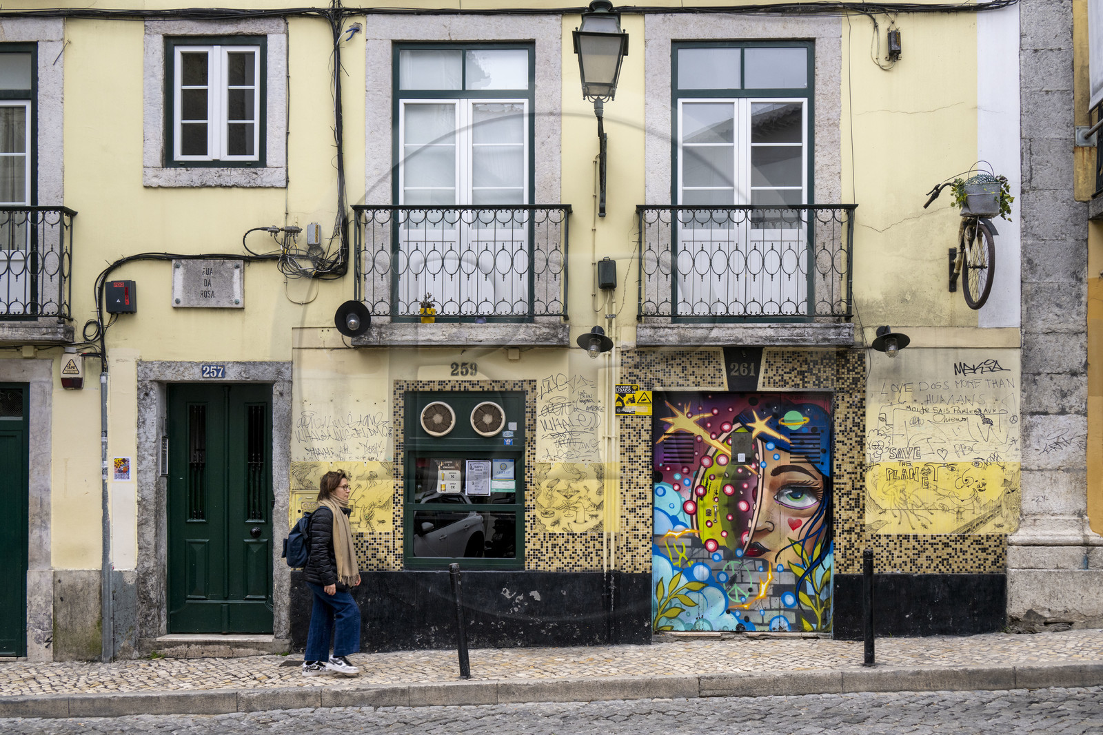 Portugal, Lisbonne, quartier du Bairro Alto, rua da Rosa