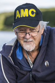 France, Nièvre (58), Parc naturel régional du Morvan, Chaumard, lac de Pannecière, Jean-Bernard Dioux vice-président de l’AMC, l’Association Morvan Carnassier, pêcheur à la ligne France, Nievre, Regional Natural Park of Morvan, Chaumard, Pannecière lake, Jean-Bernard Dioux, vice-president of the AMC, the Morvan Carnassier Association, fisherman