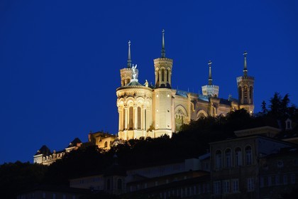 France, Rhône (69), Lyon, site historique classé Patrimoine Mondial de l'UNESCO, Basilique Notre Dame de Fourvière