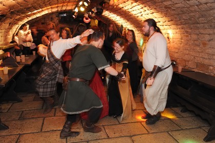 France, Paris (75), les caves Saint-Sabin, taverne médievale