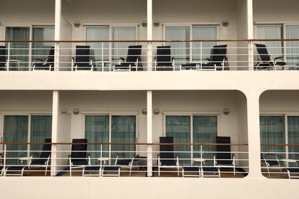 France, Corse (2a), Baie de Porto Vechio, croisière à bord du Silvershadow de la compagnie Silversea, terrasse privative