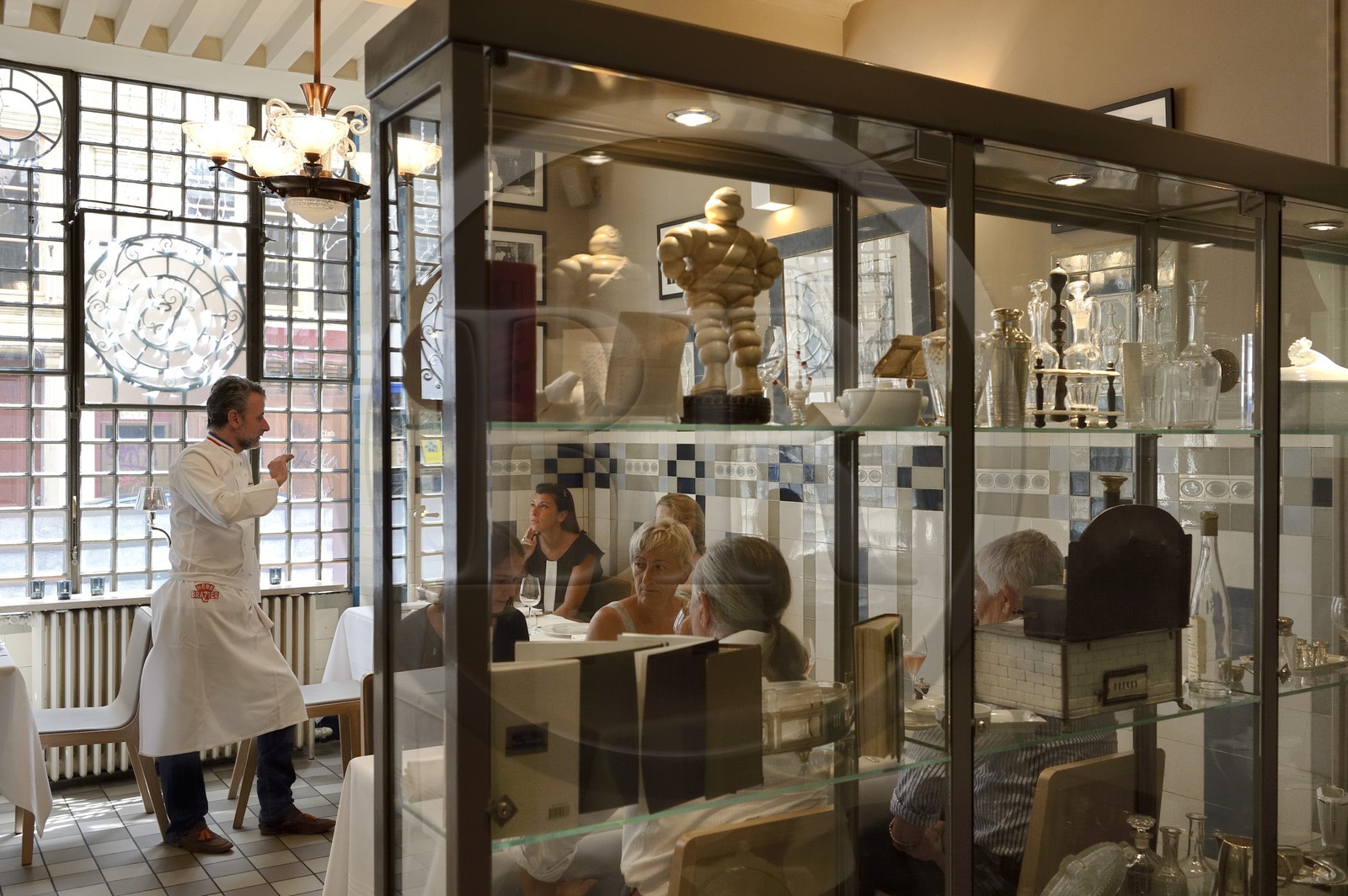 France, Rhône (69), Lyon, restaurant de la Mère Brazier fondé en 1921 par Eugénie Brazier, Mathieu Viannay Chef doublement étoilé au guide Michelin