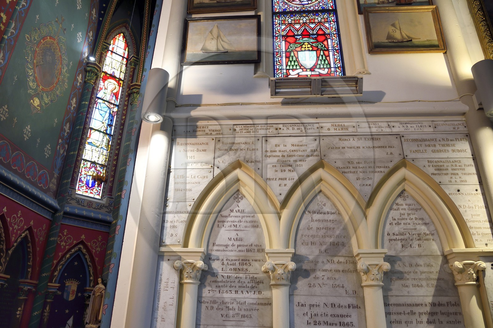 France, Seine-Maritime (76), la commune de Sainte-Adresse voisine du Havre, la Chapelle Notre-Dame-des-Flots construite en 1857