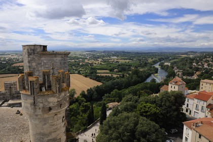 France, Hérault (34), Béziers, vue sur la rivière Orb depuis la cathédrale Saint-Nazaire