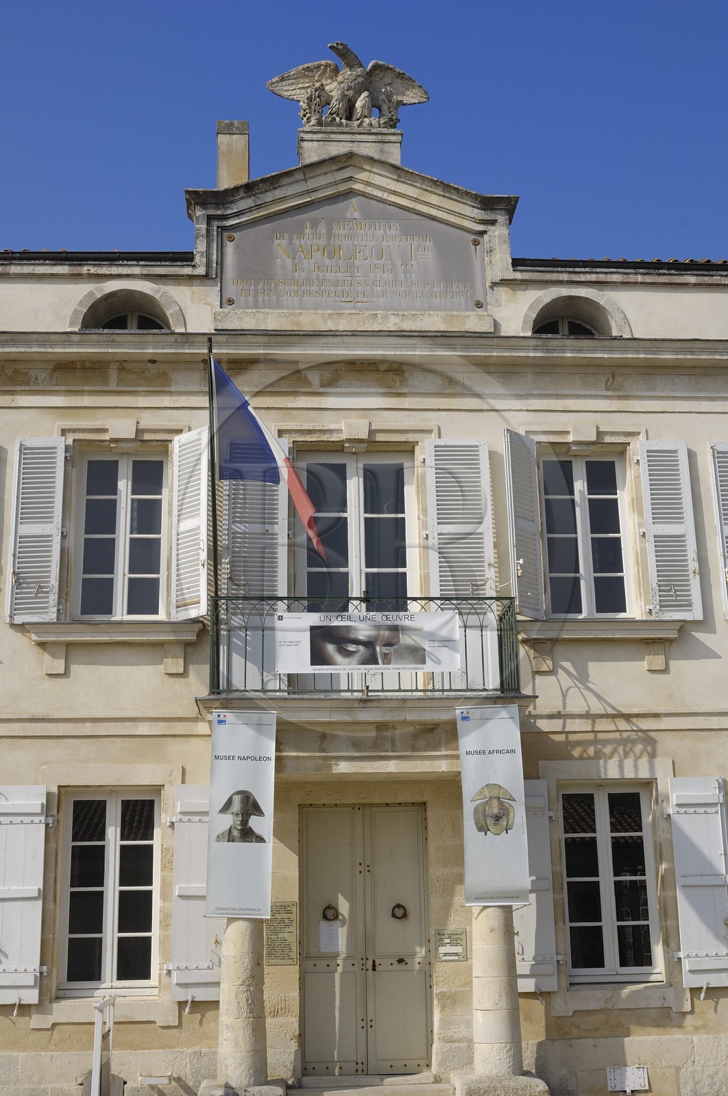 France, Charente-Maritime (17), Ile d'Aix, le bourg, le musée Napoléonien dans la rue Napoléon
