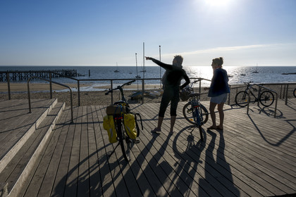 France, Vendée (85), Ile de Noirmoutier, Noirmoutier-en-l'Ile, le Bois de la Chaise, la plage des Dames