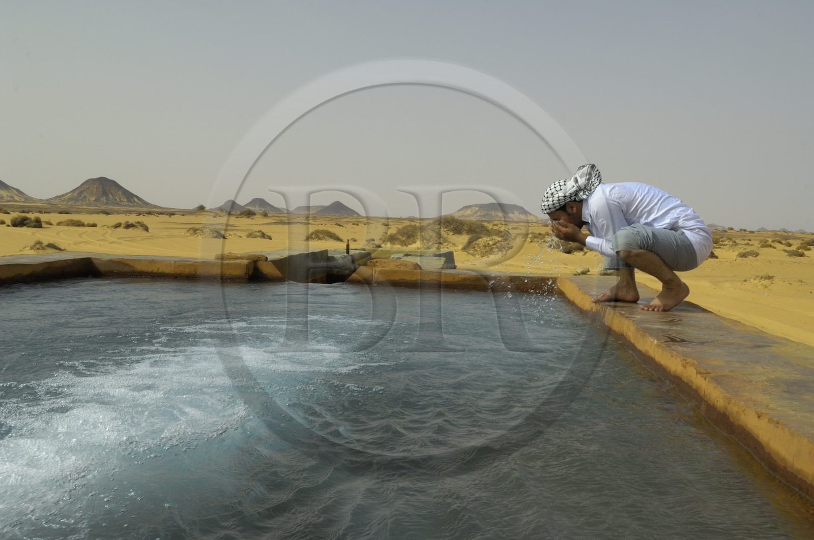 Egypte, Basse-Egypte, désert libyque, oasis de Bahariya (Bahareyya),  source d'eau chaude
