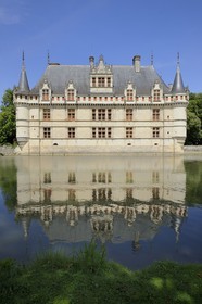 France, Indre-et-Loire (37), Vallée de la Loire classée Patrimoine Mondial de l' UNESCO, château d' Azay-le-Rideau
