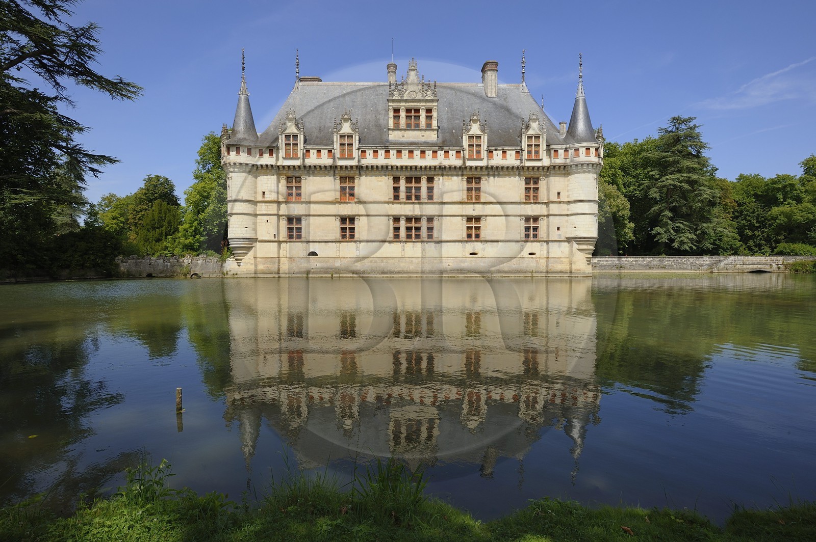 France, Indre-et-Loire (37), Vallée de la Loire classée Patrimoine Mondial de l' UNESCO, château d' Azay-le-Rideau