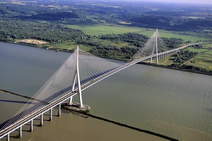 France, Calvados (14), Pont de Normandie, (vue a