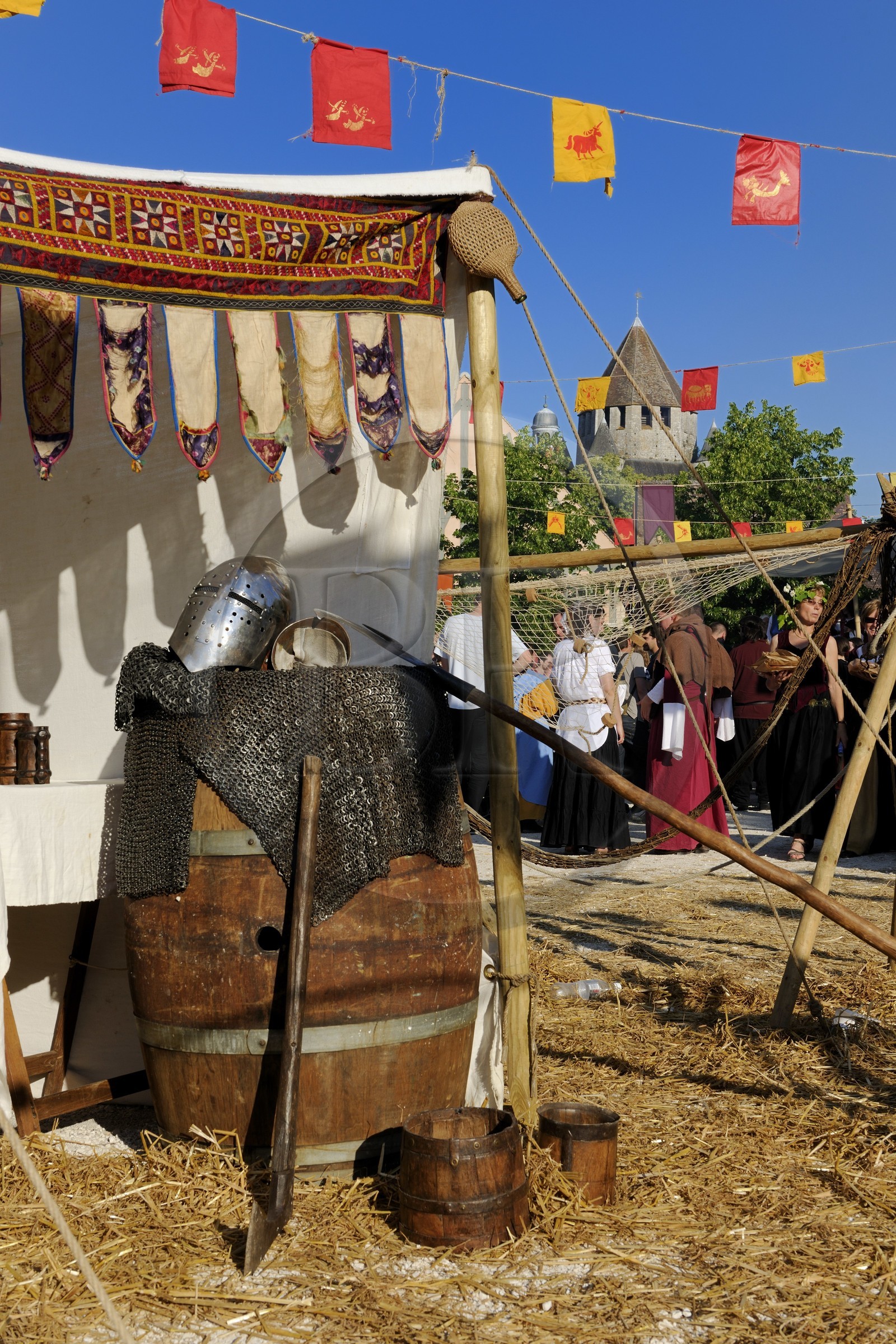 France, Seine et Marne (77), Les Médiévales de Provins, ville classée Patrimoine Mondial de l'UNESCO, place du Châtel