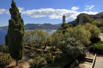 Italie, Toscane, l’Ile d’Elbe, Portoferraio, la maison de Napoléon 1er dans le Palazzina dei Mulini, le jardin