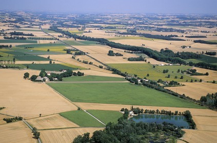 France, Aude (11), la région du Lauragais (vue aérienne)