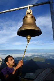 Sri Lanka, province du centre, Dalhousie, temple au sommet du Pic d'Adam (Adam's Peak)