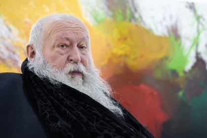 France, Paris (75), Galerie RX, Hermann Nitsch, artiste contemporain autrichien, cofondateur du mouvement Wiener Aktionismus (Actionnisme viennois)