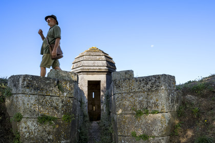 France, Charente-Maritime (17), Saintonge, Marennes-Hiers-Brouage, citadelle de Brouage, labellisé Les Plus Beaux Villages de France, les remparts batis de 1630 à 1640 sont munis d'échauguettes