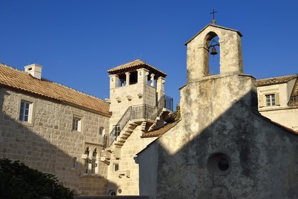 Croatie, Dalmatie, cote dalmate, Ile de Korcula, ville de Korcula, maison où aurait vécu Marco Polo