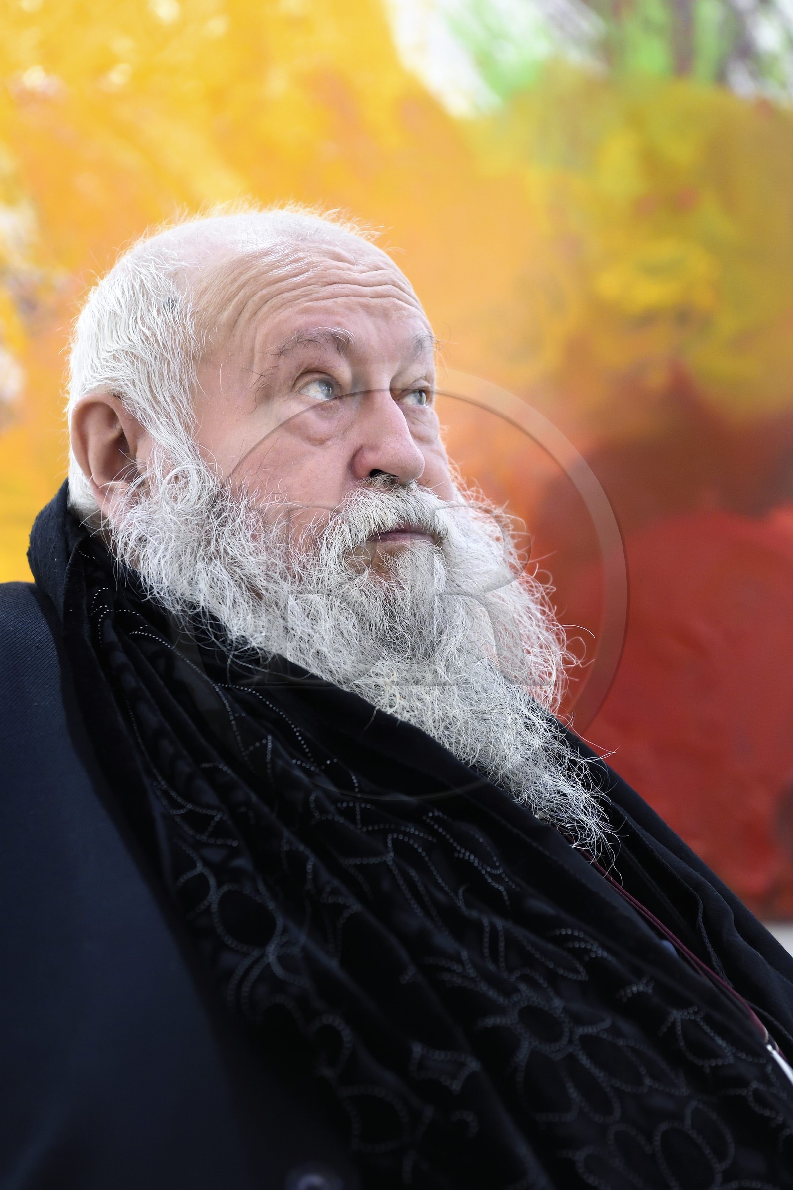 France, Paris (75), Galerie RX, Hermann Nitsch, artiste contemporain autrichien, cofondateur du mouvement Wiener Aktionismus (Actionnisme viennois)