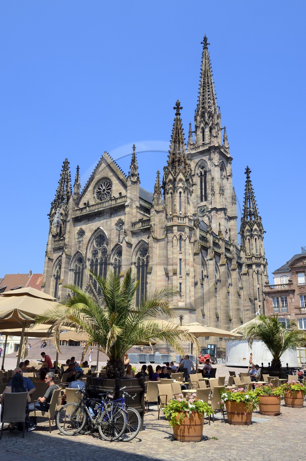 France, Haut-Rhin (68), Mulhouse, place de la Réunion, le temple Saint-Etienne