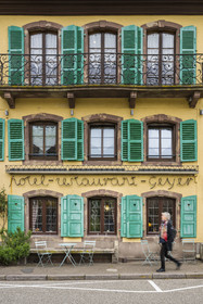 France, Bas-Rhin (67), Parc Naturel régional des Vosges du Nord, La Petite Pierre, Hotel restaurant Aux Trois Roses - Geyer