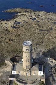 France, Manche (50), Val de Saire, Pointe de Barfleur, le phare (le plus ancien et petit)