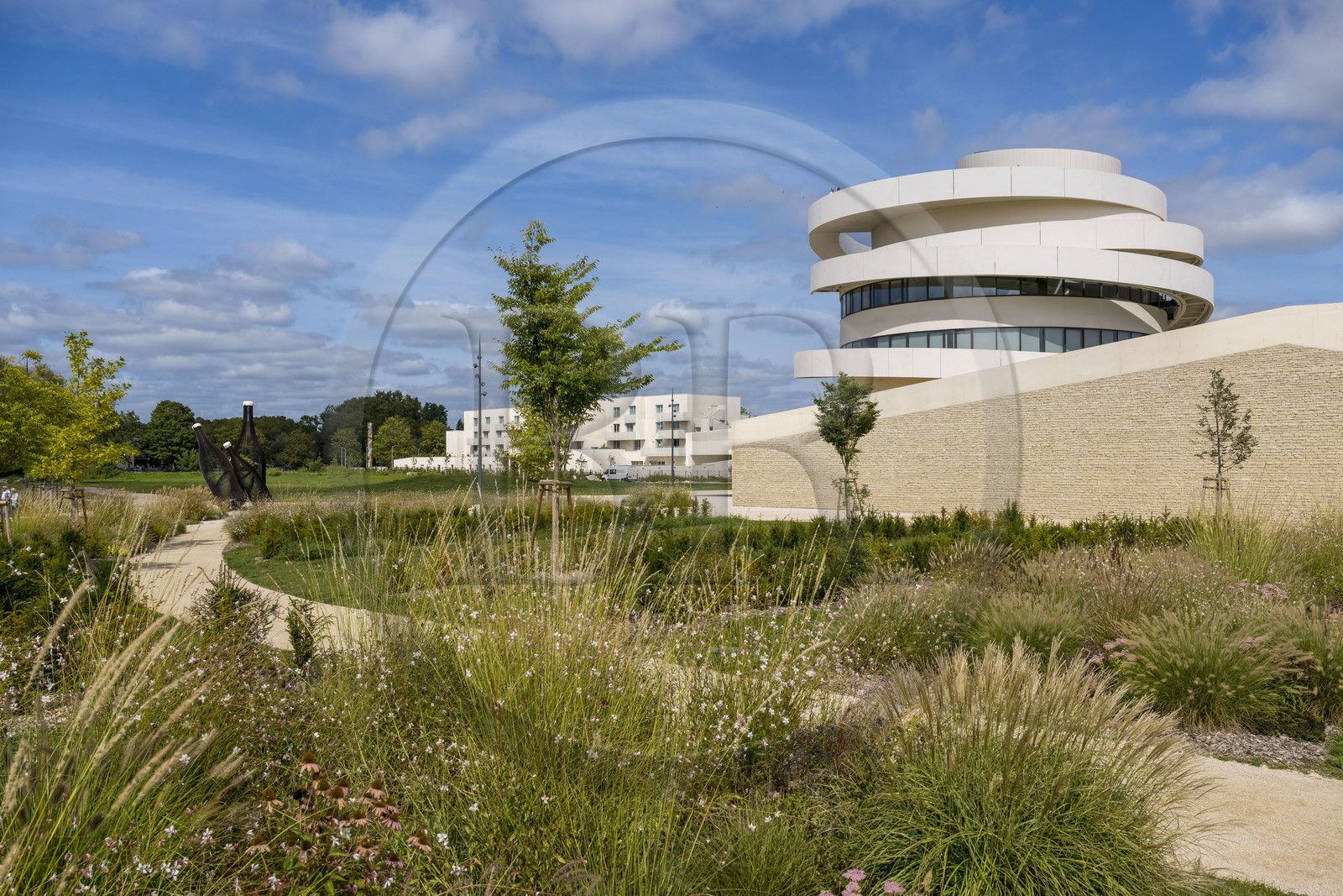 France, Côte-d'Or (21), les climats de Bourgogne classés Patrimoine Mondial de l'UNESCO, Beaune, la Cité des vins et climats de Bourgogne de l’agence Siz’-ix avec l’architecte Emmanuelle Andreani