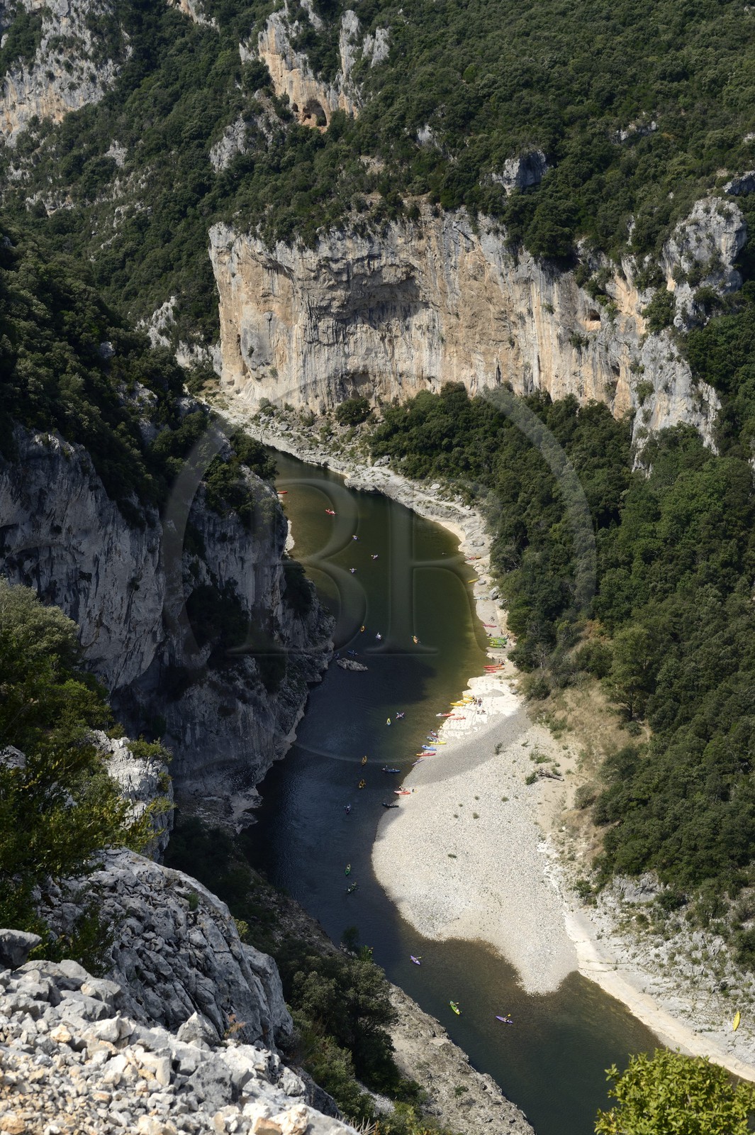 France, Ardèche (07), gorges de l'Ardèche, longue de 30 km, de Vallon Pont d'Arc à Saint Martin d'Ardèche