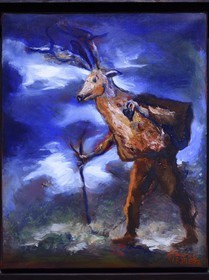 France, Paris (75), quartier du Marais, le musée de la Chasse et de la Nature dans l’hôtel de Guénégaud, exposition Diane et Actéon des oeuvres du peintre Gérard Garouste