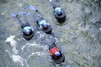 France, Aude (11), hydrospeed dans les gorges de l' Aude