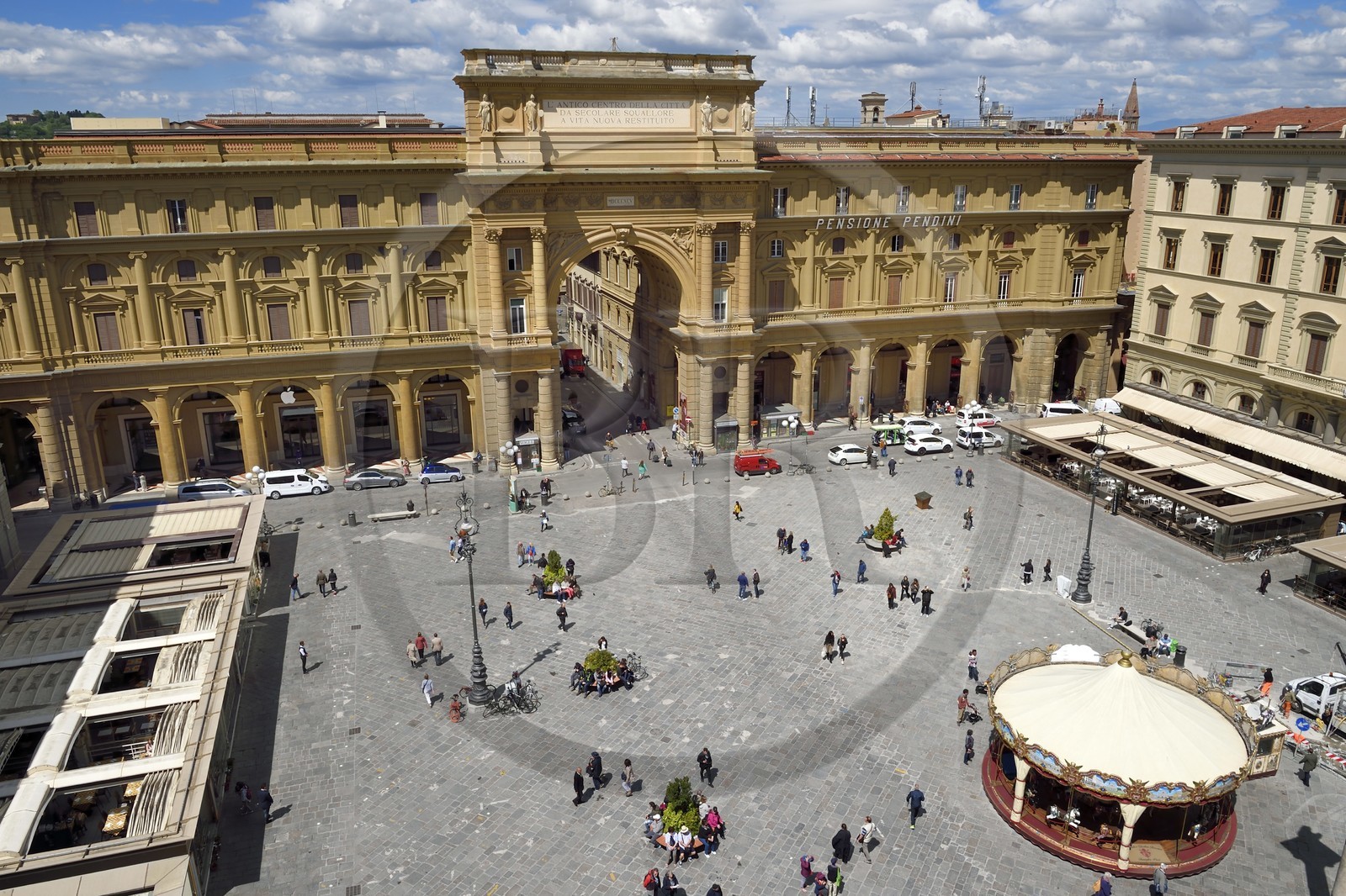 Italie, Toscane, Florence, centre historique classé Patrimoine Mondial de l'UNESCO, piazza della repubblica