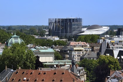 France, Bas-Rhin (67), Strasbourg, quartier européen, le Parlement européen, batiment Louise-Weiss