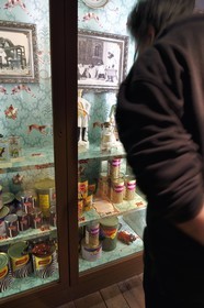 France, Paris (75), quartier du Marais, le musée de la Chasse et de la Nature dans l’hôtel de Guénégaud, installation Atlas d'une cosmogonie de l’artiste belge Patrick Van Caeckenbergh, boite