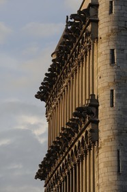 France, Côte d'Or (21), Dijon, l'église Notre-Dame (1230-1250), triple rangées de fausses gargouilles en façade