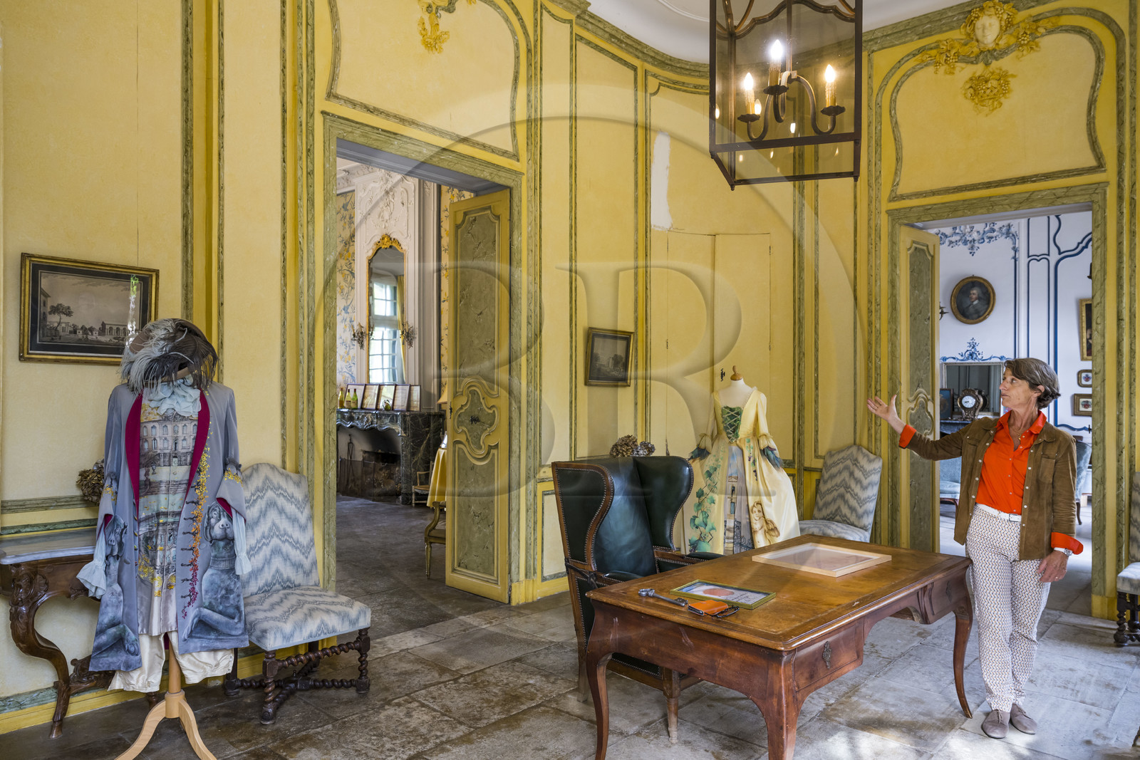 France, Hérault (34), Lavérune, Chateau de l'Engarran, hotel particulier de la deuxième moitié du XVIIIème siècle appelée folie montpelliéraine, la vigneronne et propriétaire Diane Losfelt