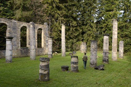 France, Meuse (55), région de Verdun, bataille de Verdun, le village d'Ornes classé comme « mort pour la France » fait partie des villages français détruits durant la Première Guerre mondiale, ruines de l'église